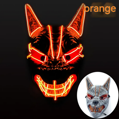 Halloween LED Light-Up Face Mask