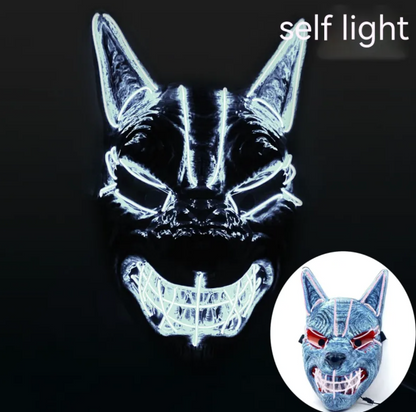 Halloween LED Light-Up Face Mask