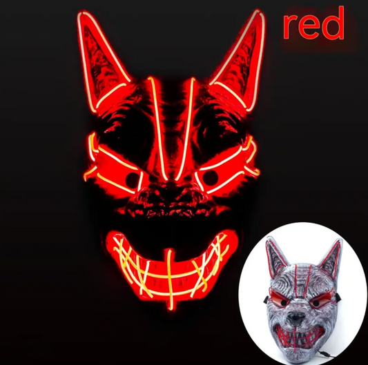 Halloween LED Light-Up Face Mask
