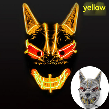 Halloween LED Light-Up Face Mask
