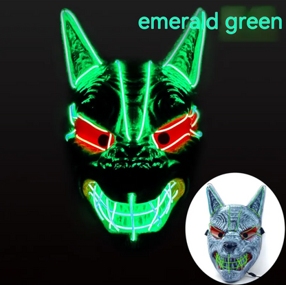 Halloween LED Light-Up Face Mask
